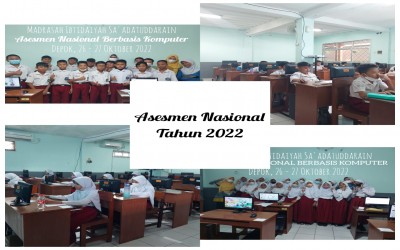 Pelaksanaan Asesmen Nasional Berbasis Komputer (ANBK) Tahun 2022 Di MI Sa'adatuddarain