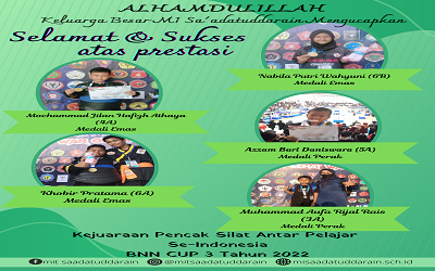 Kejuaraan Pencak Silat Pelajar Se- Indonesia BNN CUP 3 Tahun 2022 Tingkat SD/MI